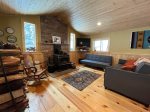 Living Area with Beautiful Wood Stove